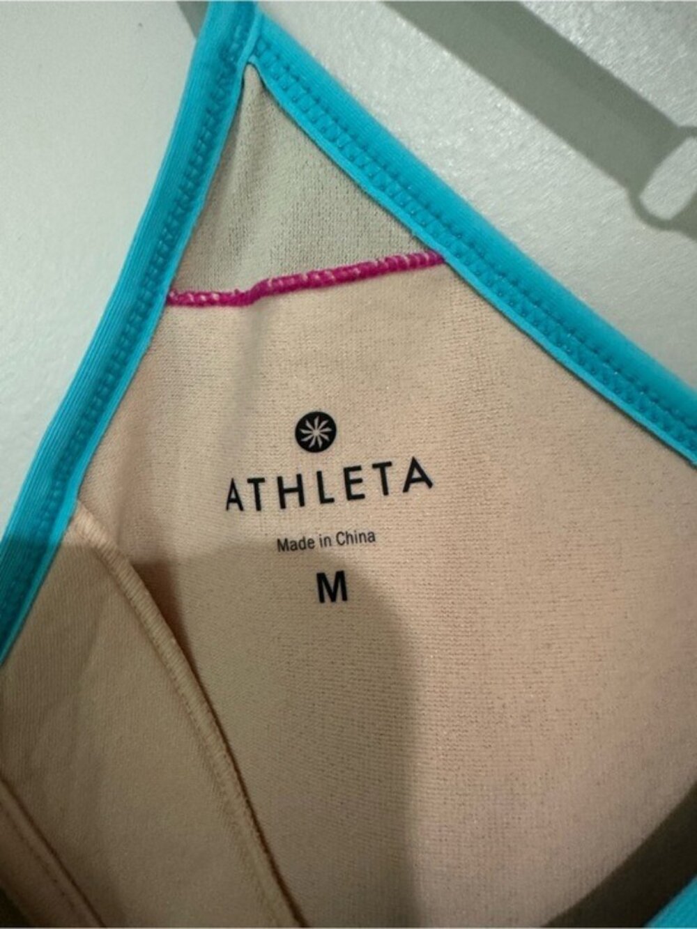 Athleta Turquoise Swim Dress Cover Up Racerback Shelf Bra Size Medium - Picture 6 of 11